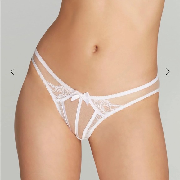Agent Provocateur Rozlyn Ouvert Open Brief NWT White lace 3 M - Picture 2 of 3